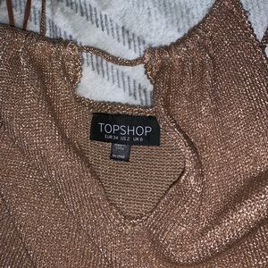 Sexy goin out rose gold tank top